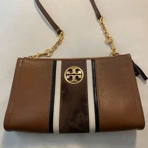 Tory Burch Carson Striped Leather Crossbody
